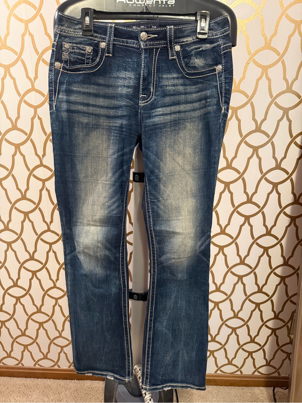Miss Me Dark Blue Curvy Boot Jeans size 28x32
